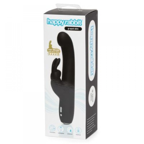 Happy Rabbit Slimline G-Spot – тонкий вібратор кролик для стимуляції точки G, 24.1х3.4 см - купити в Києві, Україні