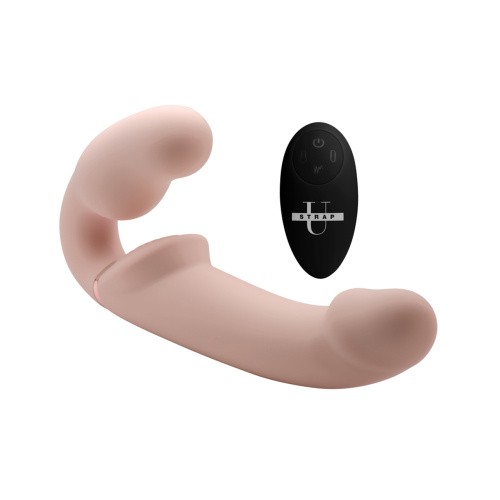 Strap U - World's 1st Remote Control Inflatable Ergo-Fit Strapless Strap-On - безремневой страпон,(телесный) 14.6х3.8см