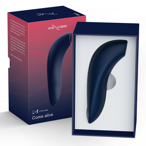 We-Vibe Melt + Лубрикант 50 мл - Вакуумный стимулятор для клитора с управлением через приложение на смартфоне, 12.6х2.4 см (синий)