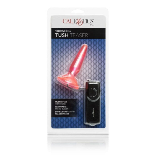 CalExotics Tush Teasers - Анальная пробка с вибрацией, 9х3 см, 9х3 см (красный)