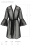 Passion Lovelia Peignoir - Романтичний пеньюар, чорний XXL/XXXL - купити в Києві, Україні Passion Lovelia Peignoir - Романтичний пеньюар, чорний XXL/XXXL - купити в Києві, Україні