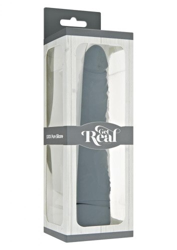 Get Real  Classic Slim Силіконовий вібратор, 21x4 см, (чорний) - купити в Києві, Україні