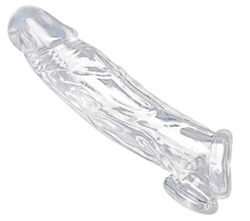 Size Matters Realistic Clear Penis Enhancer and Ball Stretcher - насадка, 20х4,5 см.