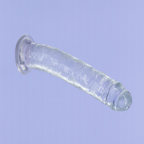 Прозрачный фаллоимитатор на присоске Crystal ADDICTION Vertical Dong 9″, 22,8 см ++ вибропуля в подарок