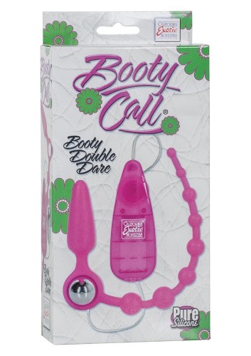 CalExotics Booty Call Booty Double Dare - Анальный стимулятор, 21х2,5 см (розовый)