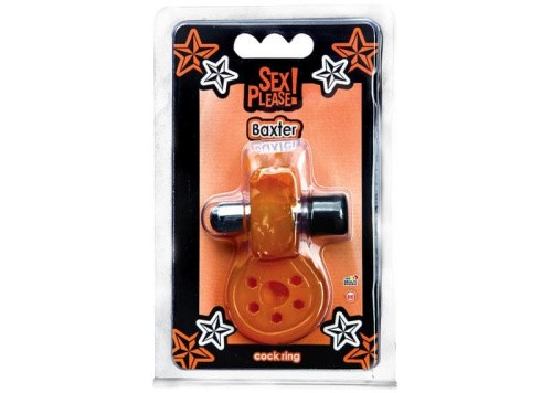 Topco Sales Baxter Vibrating Cock Ring - виброкольцо, 6х2.5 см (оранжевый)