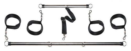 Pipedream Spread Bar and Cuff Set - Фіксатори для рук та ніг, (чорний) - купити в Києві, Україні