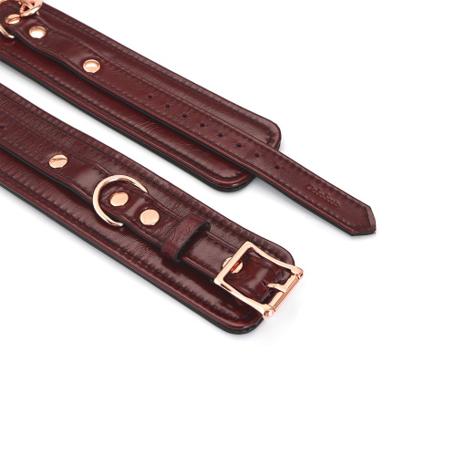 Кожаные поножи Liebe Seele Wine Red Ankle Cuffs