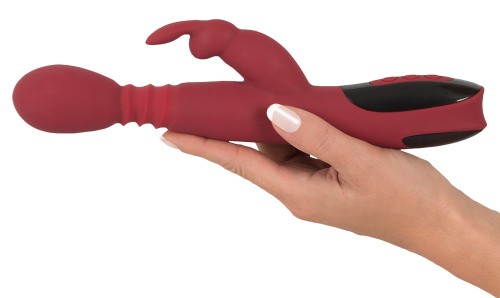 Orion Hi-tech Silicone Rabbit Vibrator - вібратор кролик з поштовхами, обертанням та функцією підігріву, 26.5х4.1 см - купити в Києві, Україні