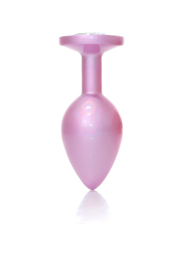 Анальная пробка с камнем B-Series Jewellery Pearl Pink Plug, M