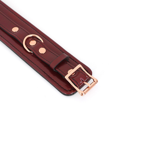 Кожаные наручники Liebe Seele Wine Red Wrist Cuffs
