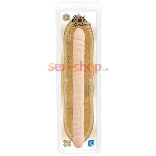 Фаллоимитатор двусторонний Veined Header, 45Х4,5 см