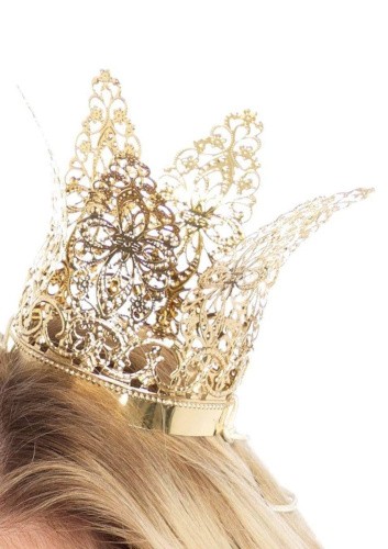 Leg Avenue-Filigree crown Gold - Повязка на голову в виде короны (золотистый)