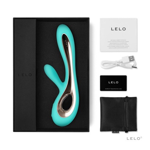 Lelo Soraya 2 - вибратор с гибким клиторальным стимулятором, 22х4.5 см (мятный)