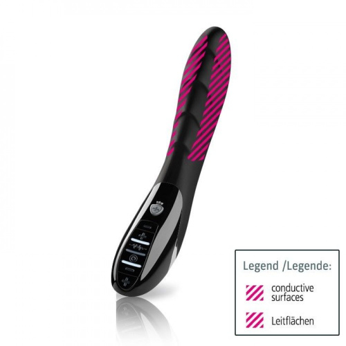 Mystim Sizzling Simon eStim - Вібратор з електростимуляцією, 17х4 см., (чорний) - купити в Києві, Україні