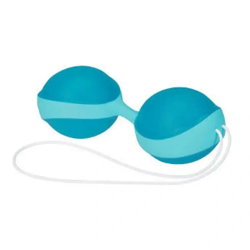Amor Gym Balls Duo - Вагинальные шарики, 9,6х3,6 см., (бирюзовые)