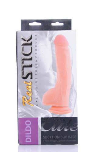 Toyfa RealStick Elite Dildo - Фаллоимитатор, 24 см (телесный)