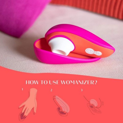 Womanizer Liberty by Lily Allen Rebellious Pink - Лимитированный бесконтактный клиторальный стимулятор, 10.5х5 см (розовый)