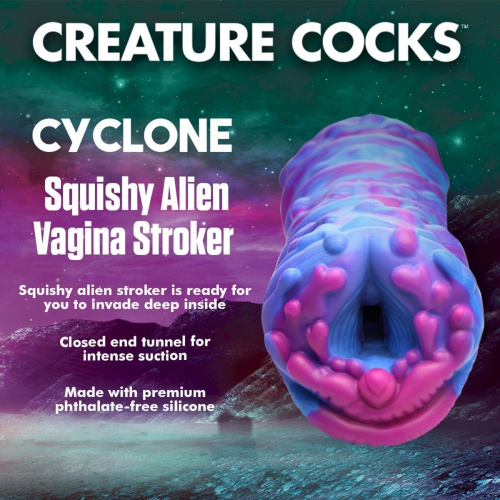 CC Cyclone Squishy Alien Vagina Stroker - Мастурбатор, 16,5 см (радужный)