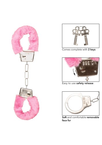 CalExotics Furry Cuffs - Наручники (розовые)