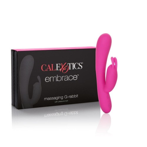 California Exotic Novelties Embrace Massaging G-Rabbit - вибратор-кролик для точки G, 13х3.3 см (розовый)
