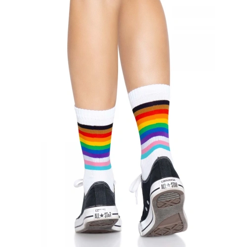 Leg Avenue - Pride crew socks Rainbow - Женские радужные носки