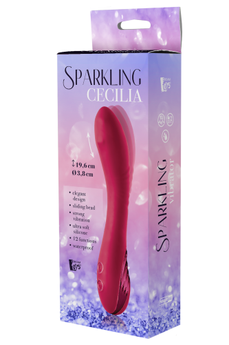 Dream Toys Sparkling Cecilia - Вибратор, 20 см (красный)