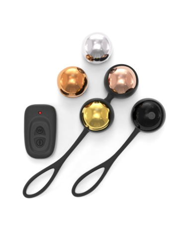 Dorcel Training Balls набір вагінальних кульок 4 зі зміщеним центром та 1 з вібрацією, 3,4см, вага 20-117гр - купити в Києві, Україні