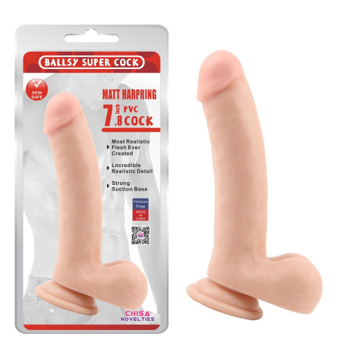 Chisa - Ballsy Super Cock Matt Harpring 7.8 - Фаллоимитатор, 20х4 см