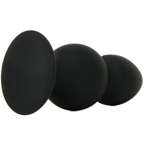 Tom of Finland Weighted Silicone Anal Plug - Большая фигурная анальная пробка, 12,7х5,7 см (чёрный)