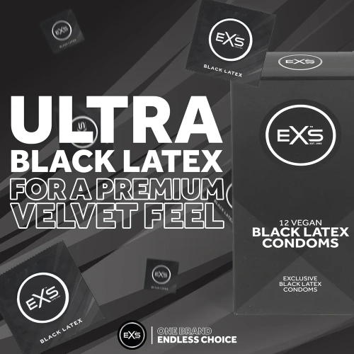 Презерватив EXS Black Latex Condom, 1 шт