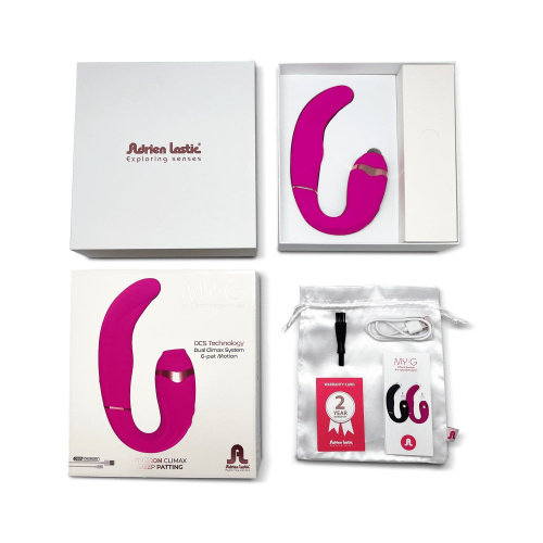 Adrien Lastic My G - Вибратор с вакуумной стимуляцией клитора, 16х3.5 см (розовый)