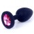 Boss Silikon Plug Jewellery Black Small - Анальная пробка с кристаллом, 8х3.5 см (черный с розовым) Boss Silikon Plug Jewellery Black Small - Анальная пробка с кристаллом, 8х3.5 см (черный с розовым)
