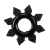 Get Lock Cock Rings Set Black - Набор эрекционных колец 4 шт, 3 см (черный)