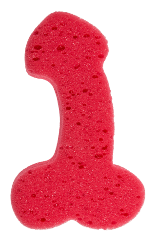 Sponge Willy Red - Губка для ванної у формі пеніса, 19 см (червоний) - купити в Києві, Україні