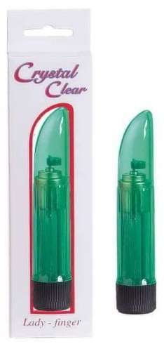 Seven Creations - Crystal Clear, 13х2.5 см - Вибратор пластиковый, (розовый)