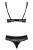 Obsessive Miamor set - эротический комплект с открытой грудью, L/XL (чёрный)
