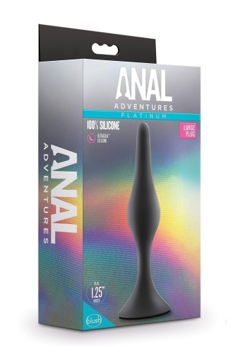 Blush Anal Adventures - Анальная пробка, 13,3 см (черный)