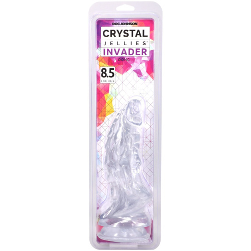 Фэнтезийный фаллоимитатор Doc Johnson Crystal Jellies Invader 8.5 Inch, 21,6 см