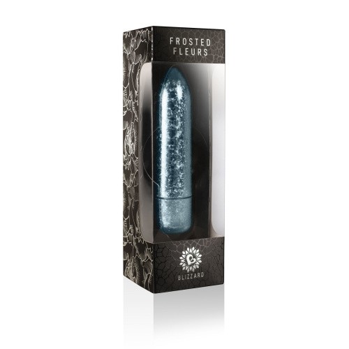 Rocks Off RO-120mm Frosted Fleur Blizzard - вибропуля,12х2.6 см. (голубой)