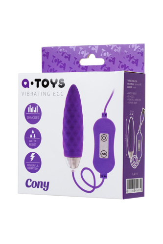 Toyfa A-Toys Cony - Виброяйцо с пультом управления (фиолетовое)