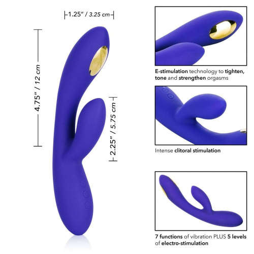 CalExotics Impulse Estim Dual Wand электростимулятор кролик с вибрацией, 12х3.3 см