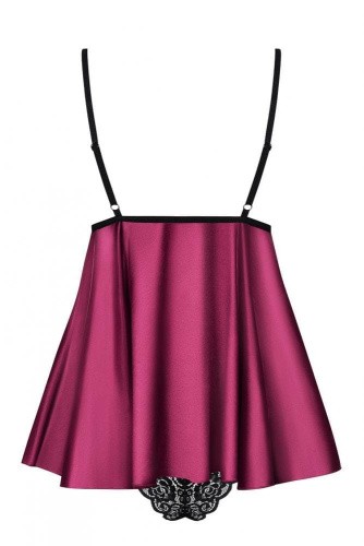Obsessive 845-BAB-5 babydoll - сексуальный бэби долл с кружевными трусиками, L/XL (фиолетовый)