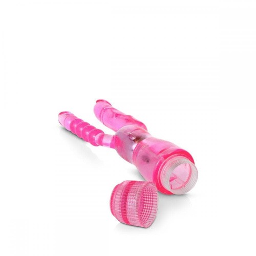 Evolved Dual Pleasure Vibe - Двойной вибратор, 27х2.5 см (розовый)