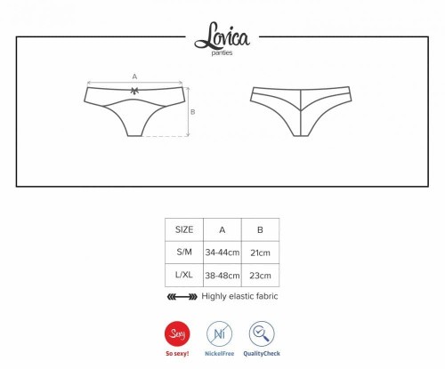 Obsessive Lovica - Трусики с кружевом, L/XL (красный)