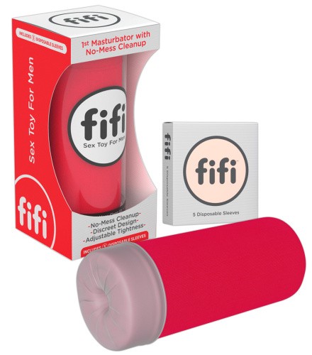 Orion Fifi - универсальный мастурбатор из текстиля, 19 см (красный)