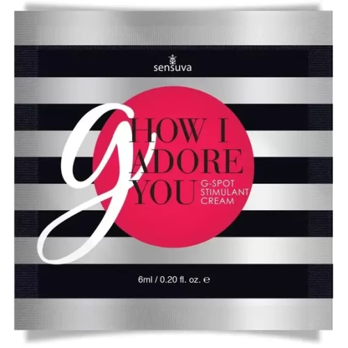 Sensuva - G, How I Adore You G-Spot - Пробник геля для точки G с экстрактом гуараны, 6 мл.