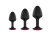 Dorcel Geisha Plug Ruby XL большая анальная пробка со смещенным центром тяжести и кристаллом, 11х4.5 см (красный)