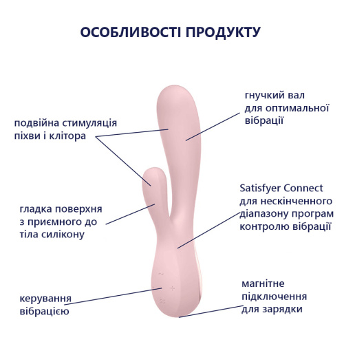Вибратор-кролик со смарт управлением Satisfyer Mono Flex 
