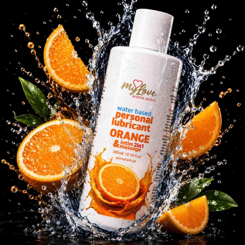 2в1 лубрикант и массажный гель - MyLove Aroma Series Intim&Massage Orange, 300 мл